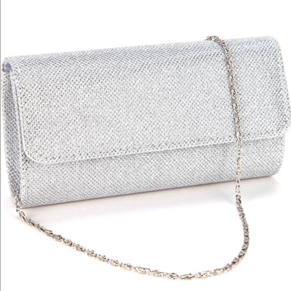 3 for 25Anladia silver sparkle Bridal Clutch strap - Picture 2 of 3